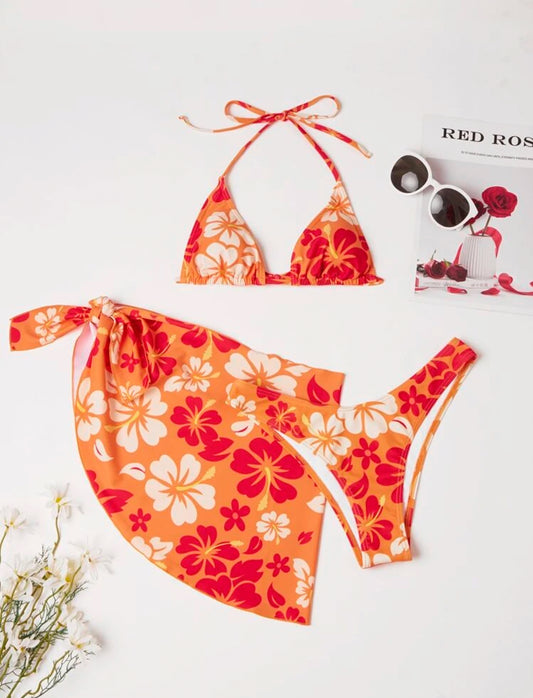 Bikini 3er Set floral Mikro Dreieck